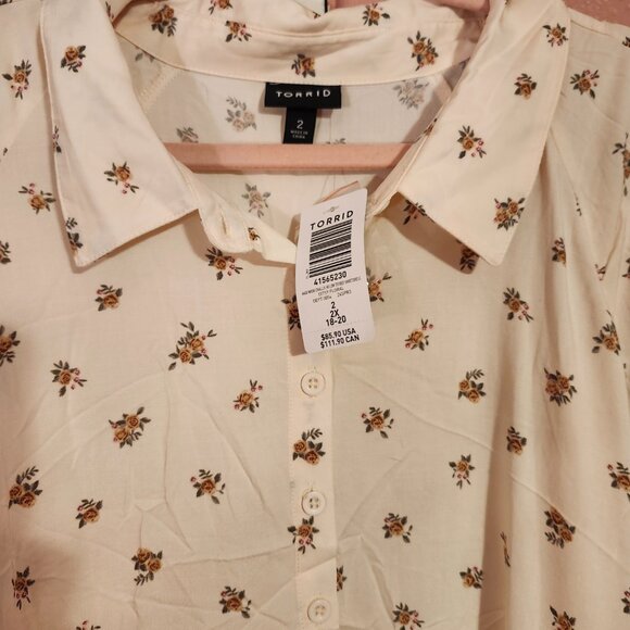 Torrid Peasant Shirt Dress NWT - Picture 2 of 6